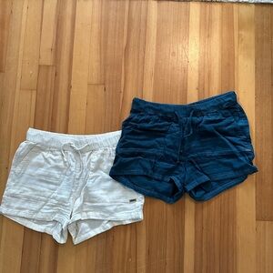 Prana Women's Shorts in White and Blue